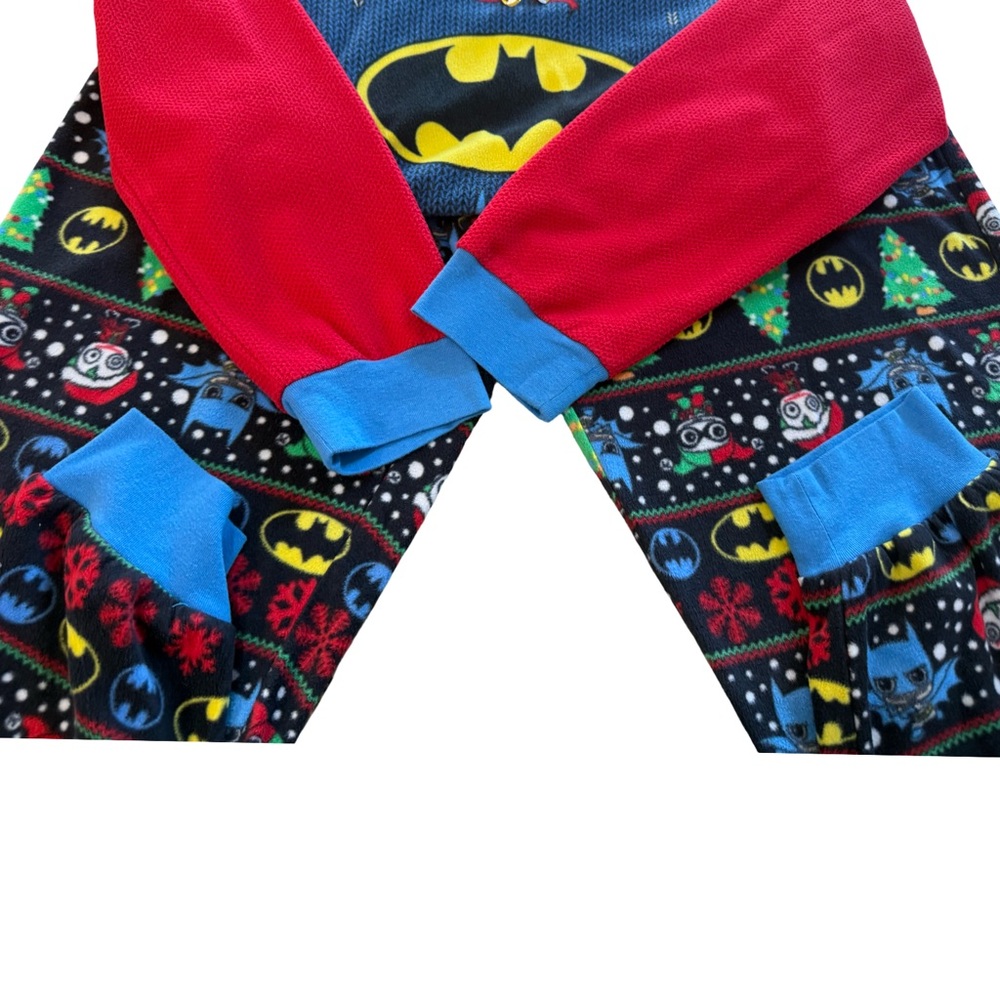 DC Comics Batman Christmas Pajama Set Women’s XL 16-18 Holiday 2 Piece - Picture 4 of 11